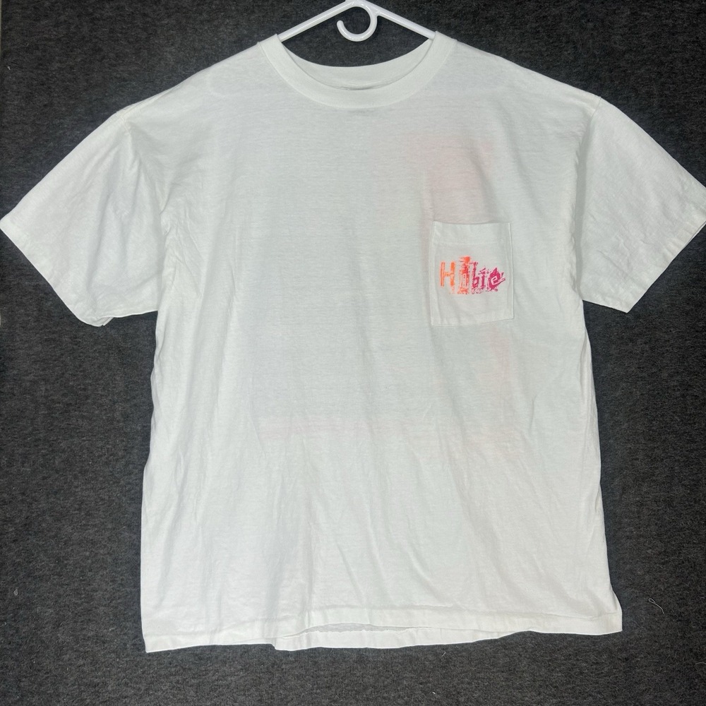 Vintage Hobie T-Shirt 1X Big & Tall White Single Stitch Car Surf Graphic Tee - Picture 2 of 15
